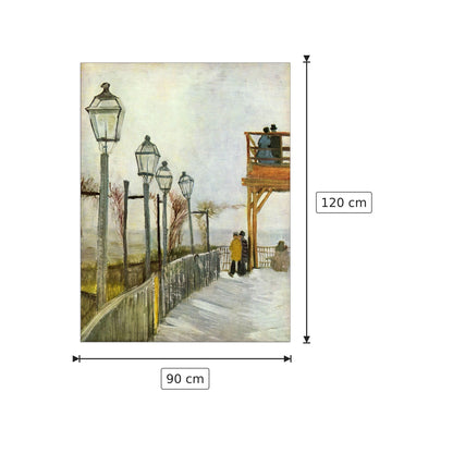 Montmartre in the upper Mill - Van Gogh Vincent - cm 90x120 - Pannello in MDF