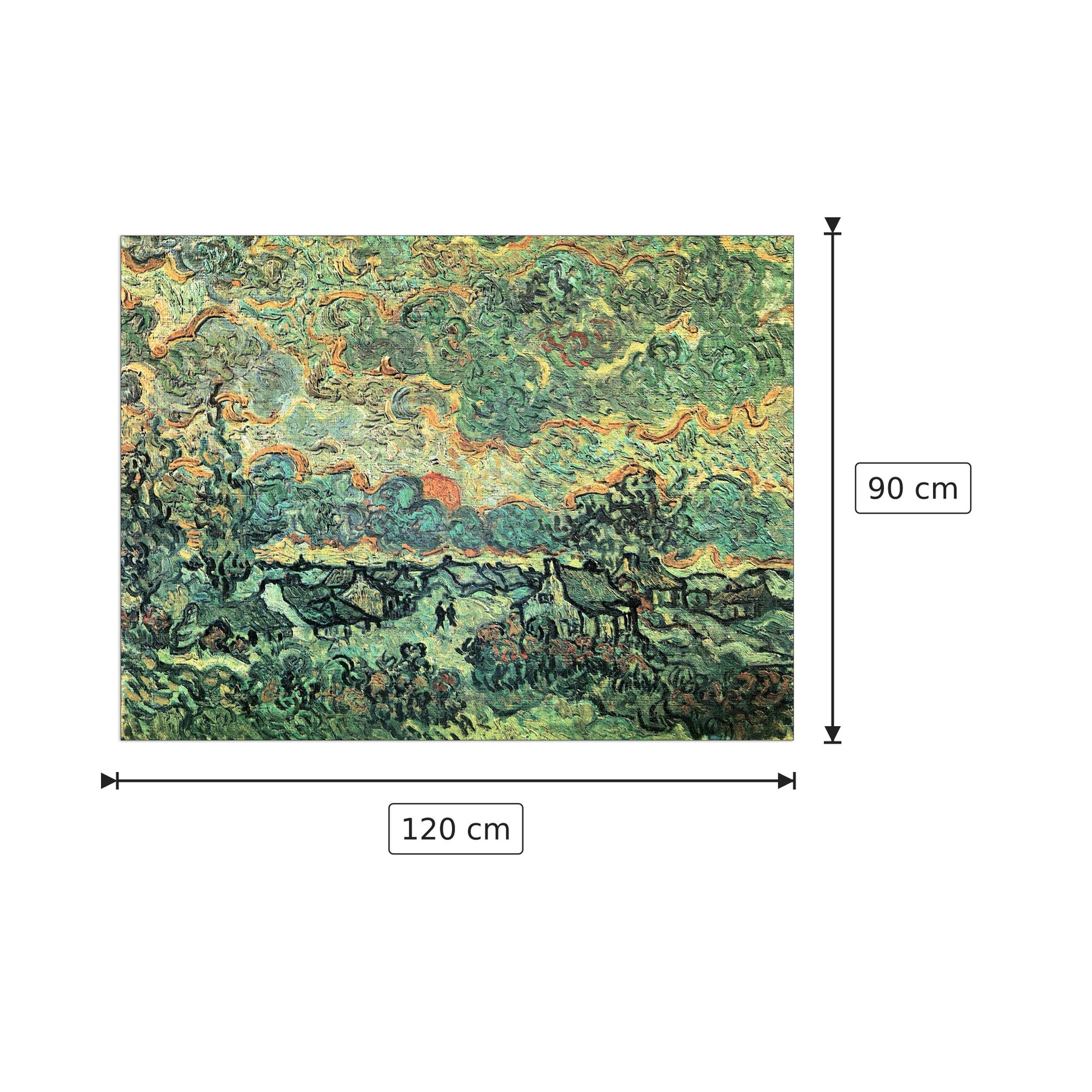 Remembering the north - Van Gogh Vincent - cm 120x90 - Pannello in MDF