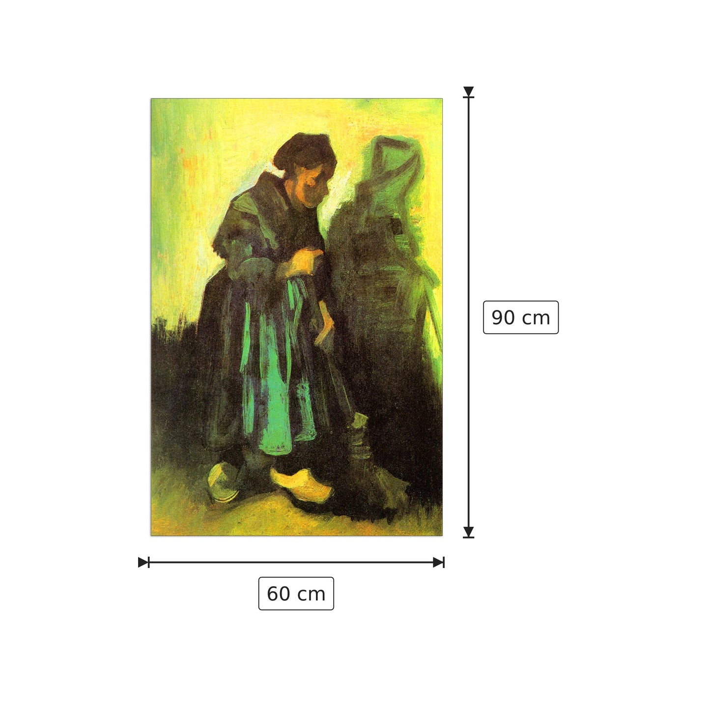 Return of the farmer - Van Gogh Vincent - cm 60x90 - Pannello in MDF