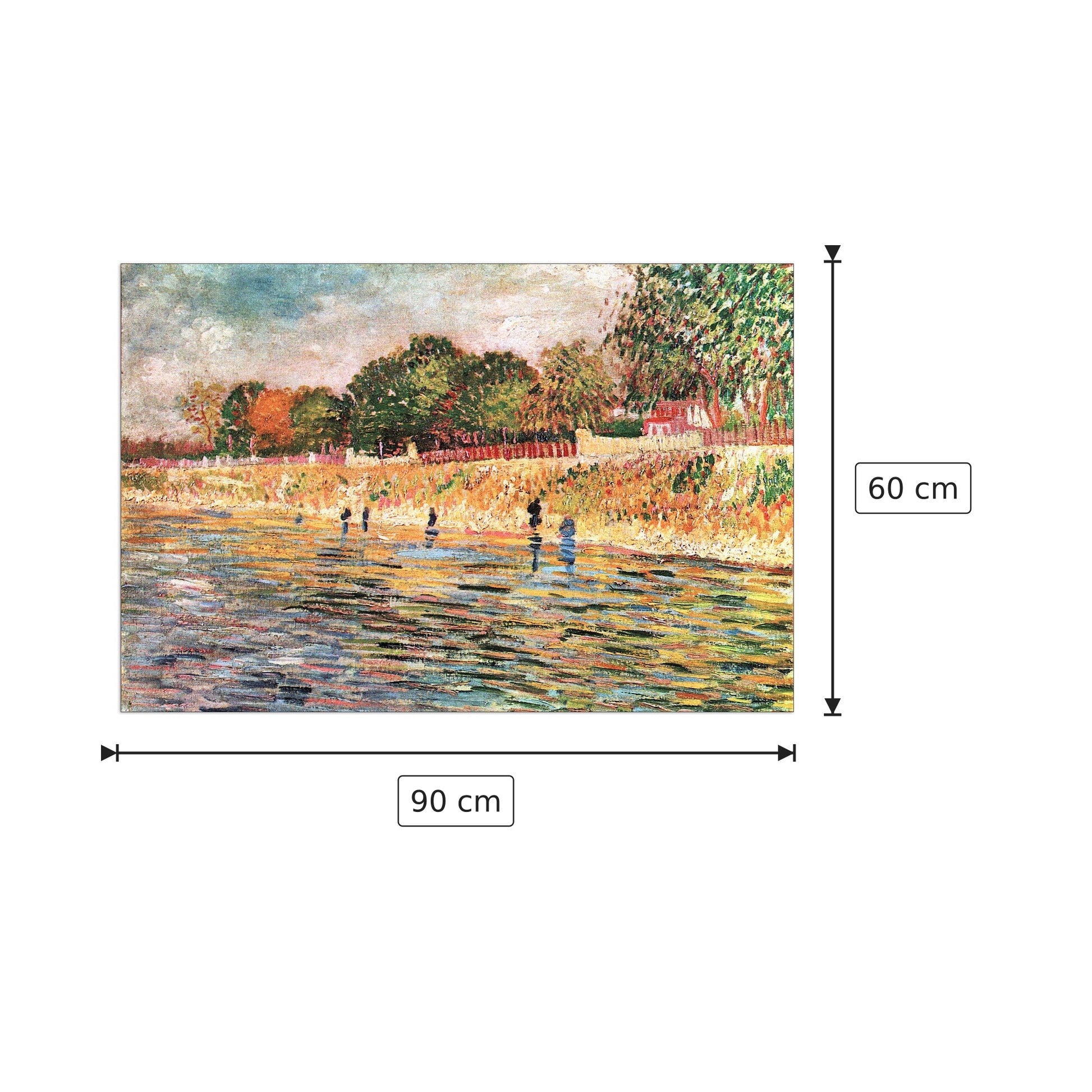 River bank - Van Gogh Vincent - cm 90x60 - Pannello in MDF