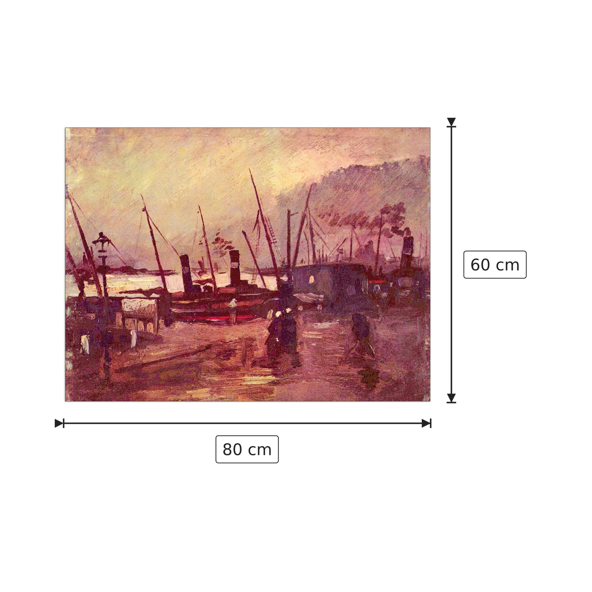 Ships in Antwerp - Van Gogh Vincent - cm 80x60 - Pannello in MDF