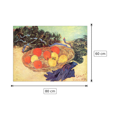 Still life with oranges, lemons and blue gloves - Van Gogh Vincent - cm 80x60 - Pannello in MDF