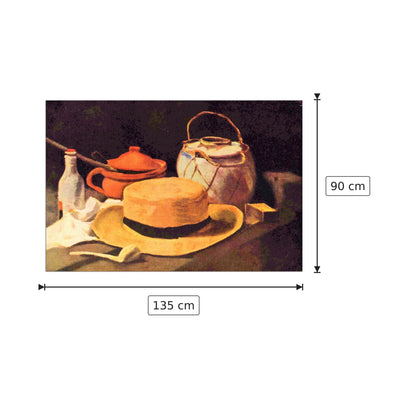 Still Life with Pipe and Straw Hat - Van Gogh Vincent - cm 135x90 - Pannello in MDF