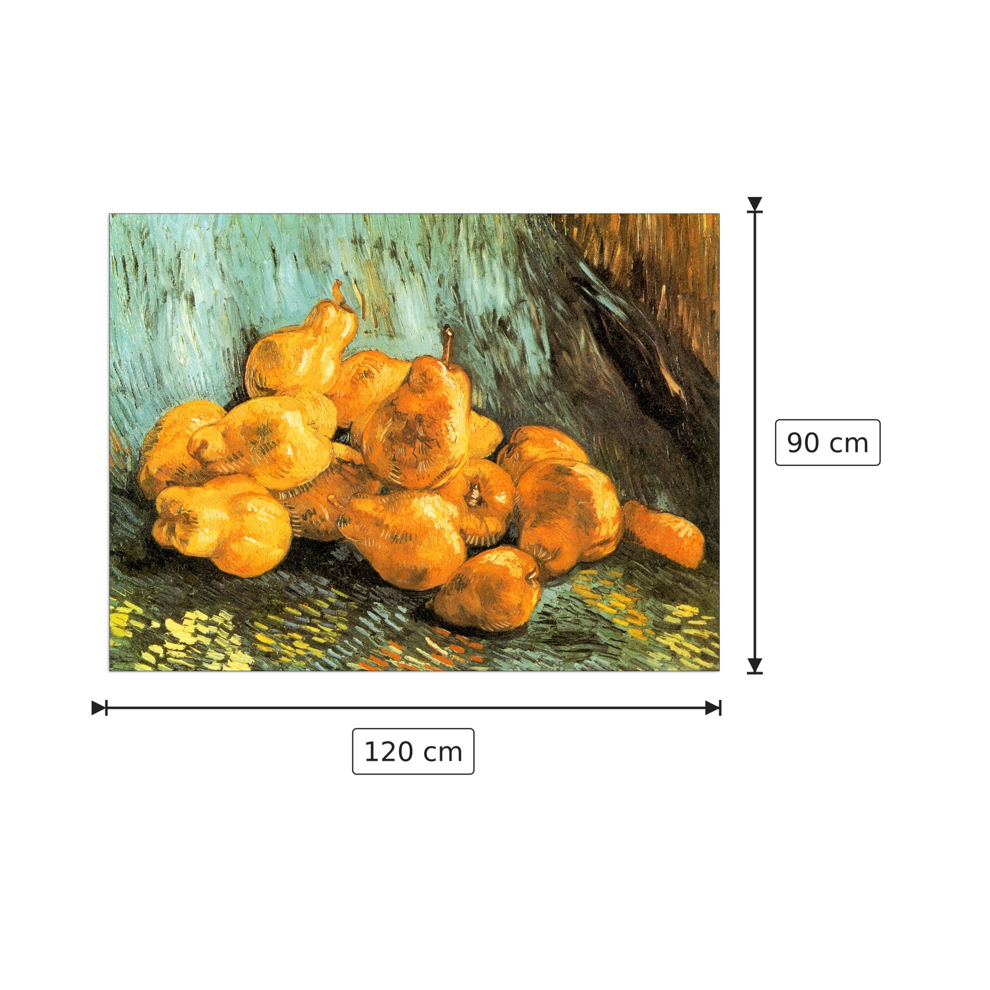 Still Life with Quinces - Van Gogh Vincent - cm 120x90 - Pannello in MDF