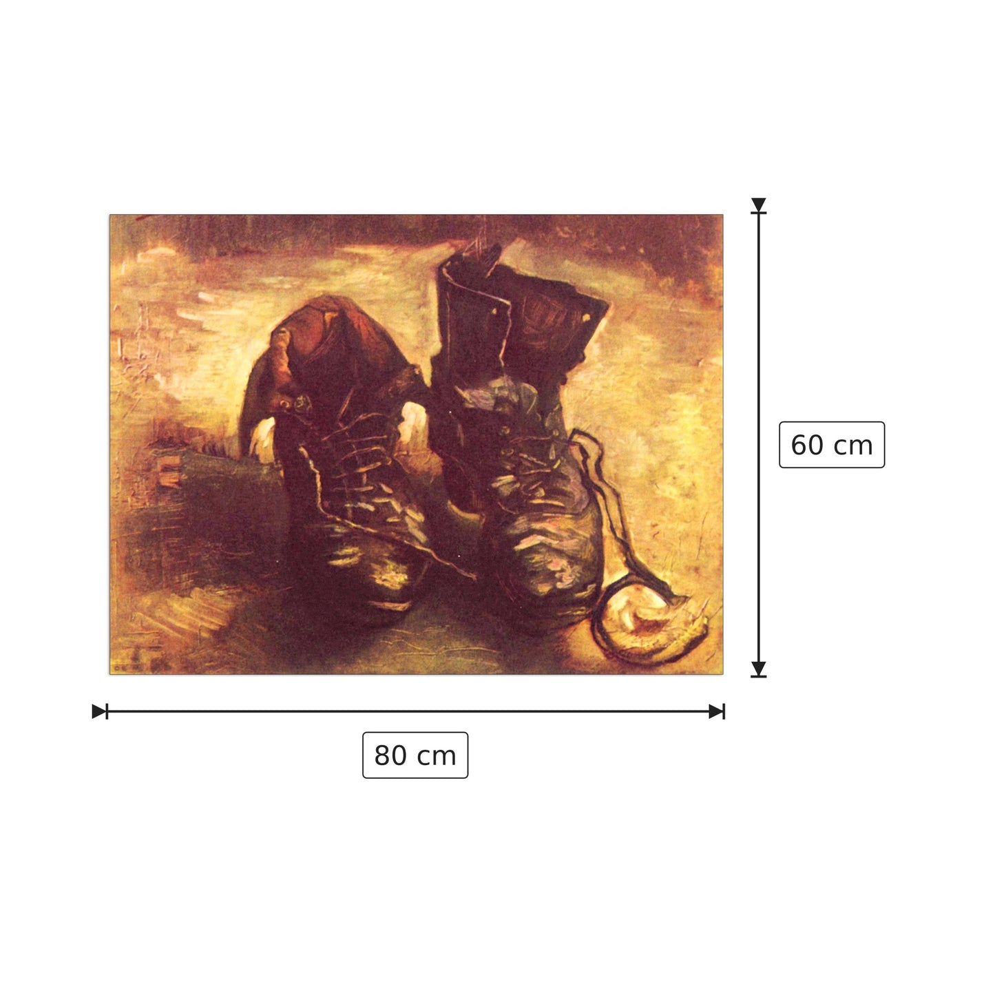 Still Life, A pair of shoes - Van Gogh Vincent - cm 80x60 - Pannello in MDF