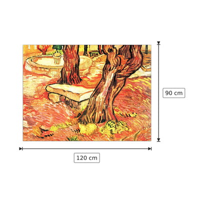 Stone bench in the garden of the hospital of Saint-Paul - Van Gogh Vincent - cm 120x90 - Pannello in MDF