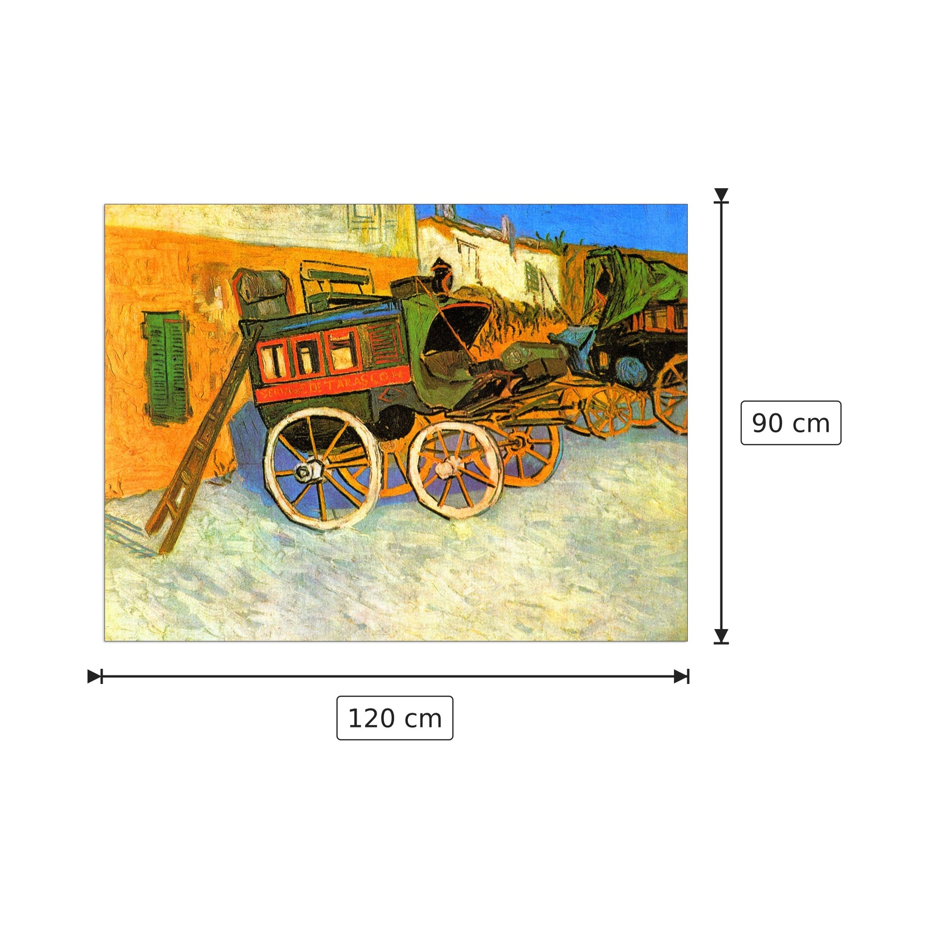 The coach of Tarascon - Van Gogh Vincent - cm 120x90 - Pannello in MDF