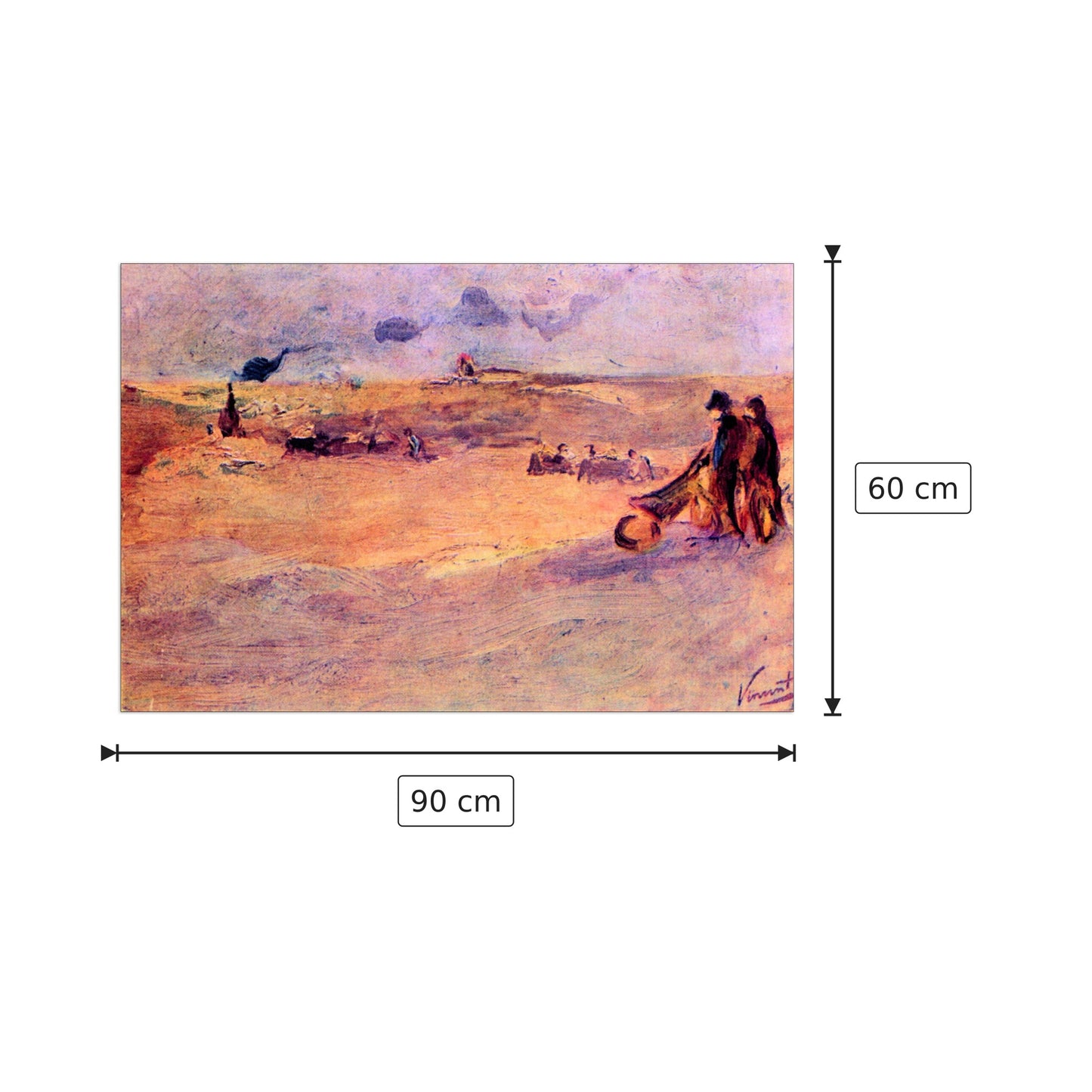 The dunes - Van Gogh Vincent - cm 90x60 - Pannello in MDF
