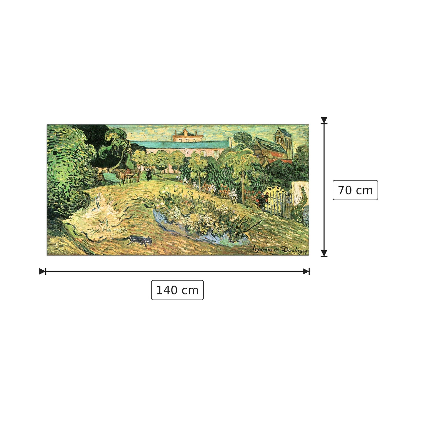 The garden of Daubigny - Van Gogh Vincent - cm 140x70 - Pannello in MDF