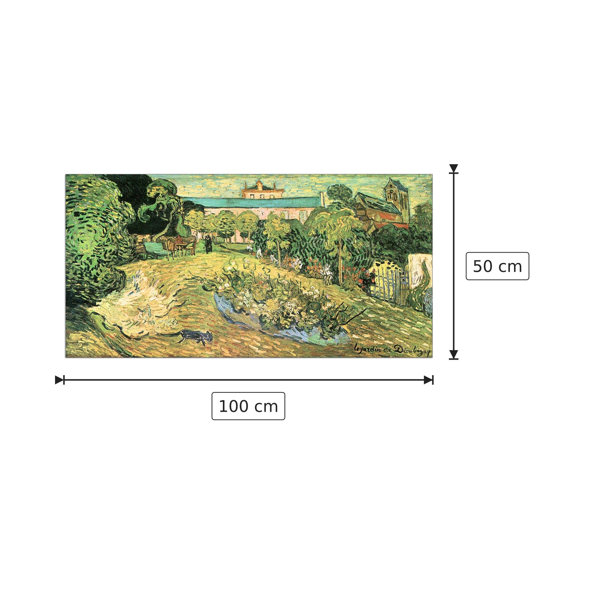 The garden of Daubigny - Van Gogh Vincent - cm 100x50 - Pannello in MDF