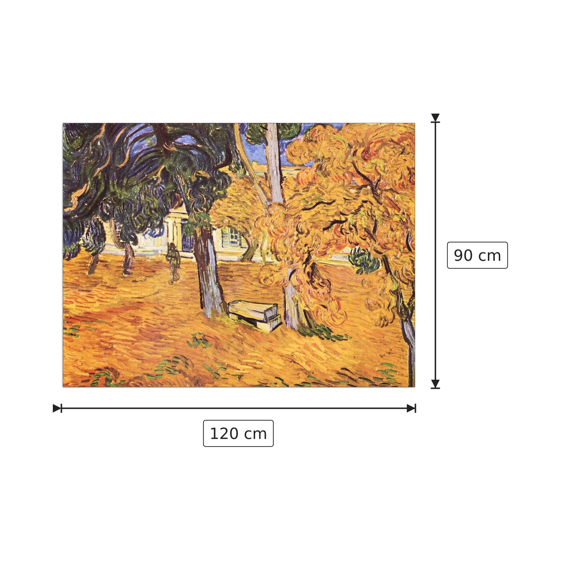 The park of St-Paul Hospital in Saint-ReÌmy - Van Gogh Vincent - cm 120x90 - Pannello in MDF
