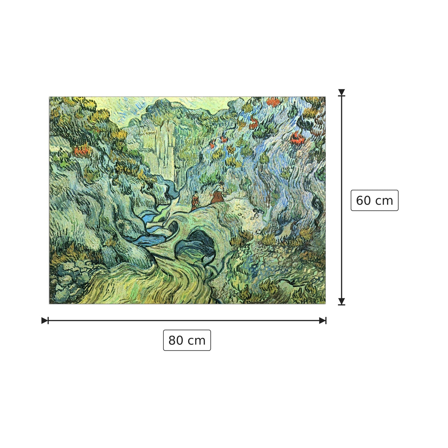 The Ravine - Van Gogh Vincent - cm 80x60 - Pannello in MDF
