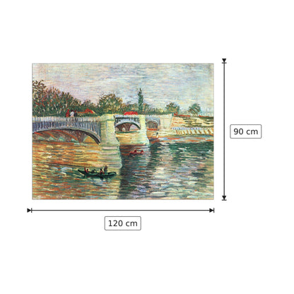 The Seine with the Pont de la Grande Jatte - Van Gogh Vincent - cm 120x90 - Pannello in MDF