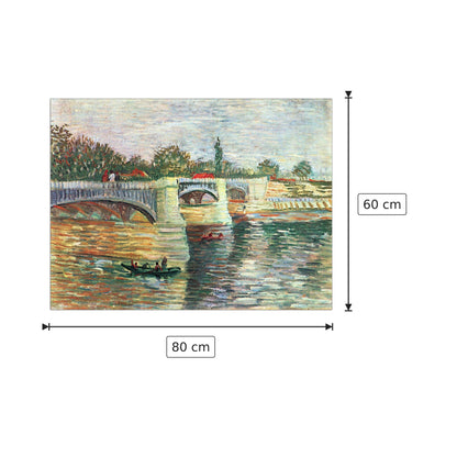 The Seine with the Pont de la Grande Jatte - Van Gogh Vincent - cm 80x60 - Pannello in MDF