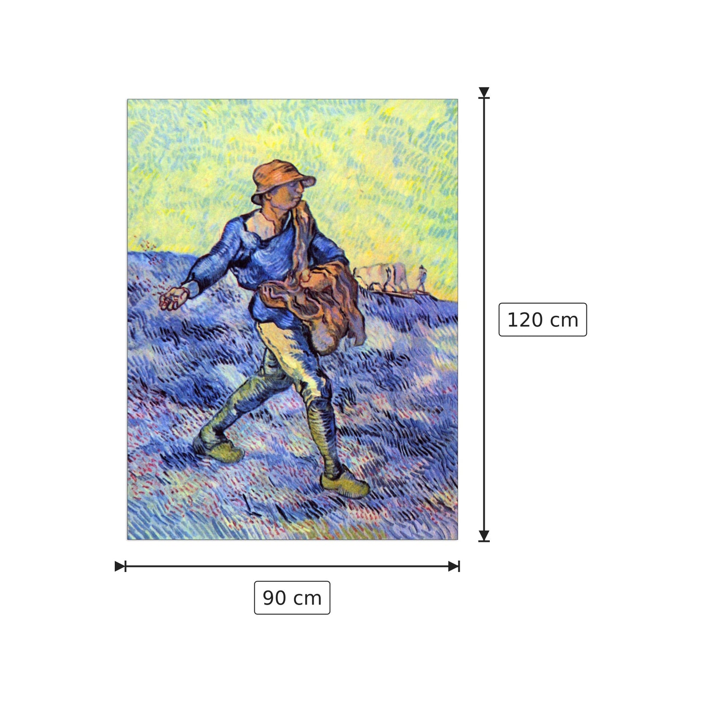 The Sower I - Van Gogh Vincent - cm 90x120 - Pannello in MDF