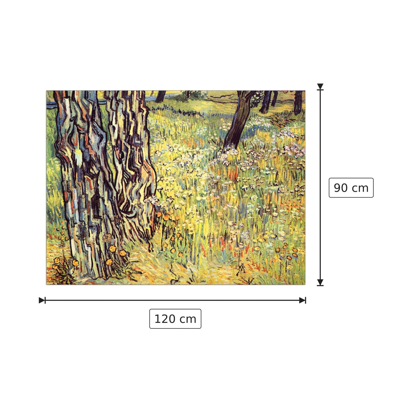 Tree trunks - Van Gogh Vincent - cm 120x90 - Pannello in MDF