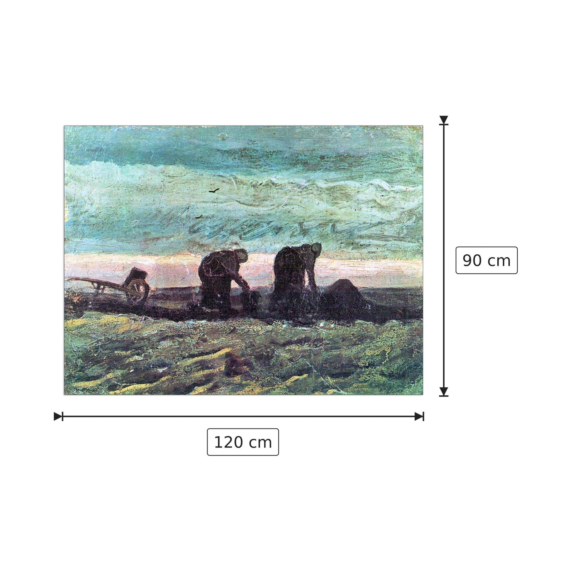Two farmers - Van Gogh Vincent - cm 120x90 - Pannello in MDF