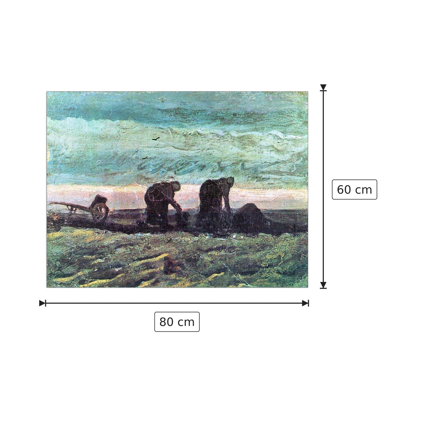 Two farmers - Van Gogh Vincent - cm 80x60 - Pannello in MDF