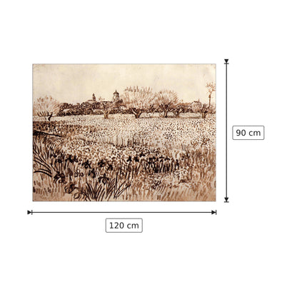 View of Arles - Van Gogh Vincent - cm 120x90 - Pannello in MDF