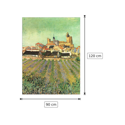 View of Sainte Maries - Van Gogh Vincent - cm 90x120 - Pannello in MDF