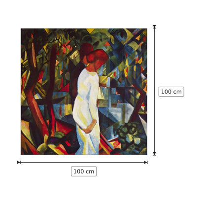 Couple in the forest - Macke August - cm 100x100 - Pannello in MDF