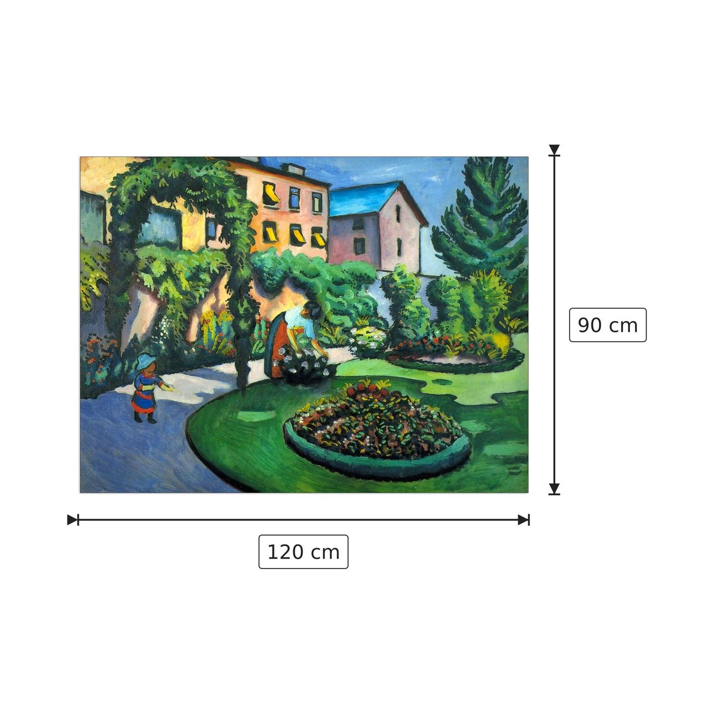 Garden image - Macke August - cm 120x90 - Pannello in MDF