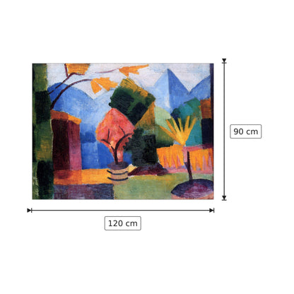 Garden on the lake of Thun - Macke August - cm 120x90 - Pannello in MDF