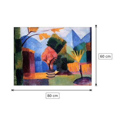 Garden on the lake of Thun - Macke August - cm 80x60 - Pannello in MDF