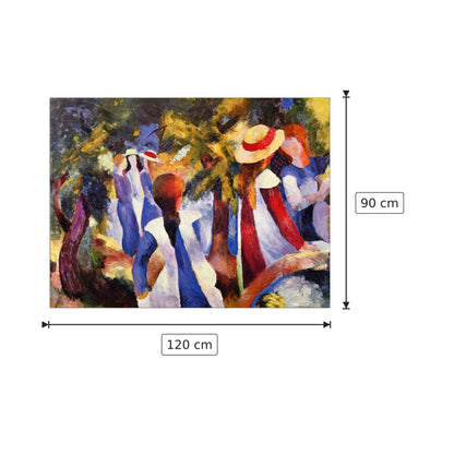 Girls in the Open - Macke August - cm 120x90 - Pannello in MDF