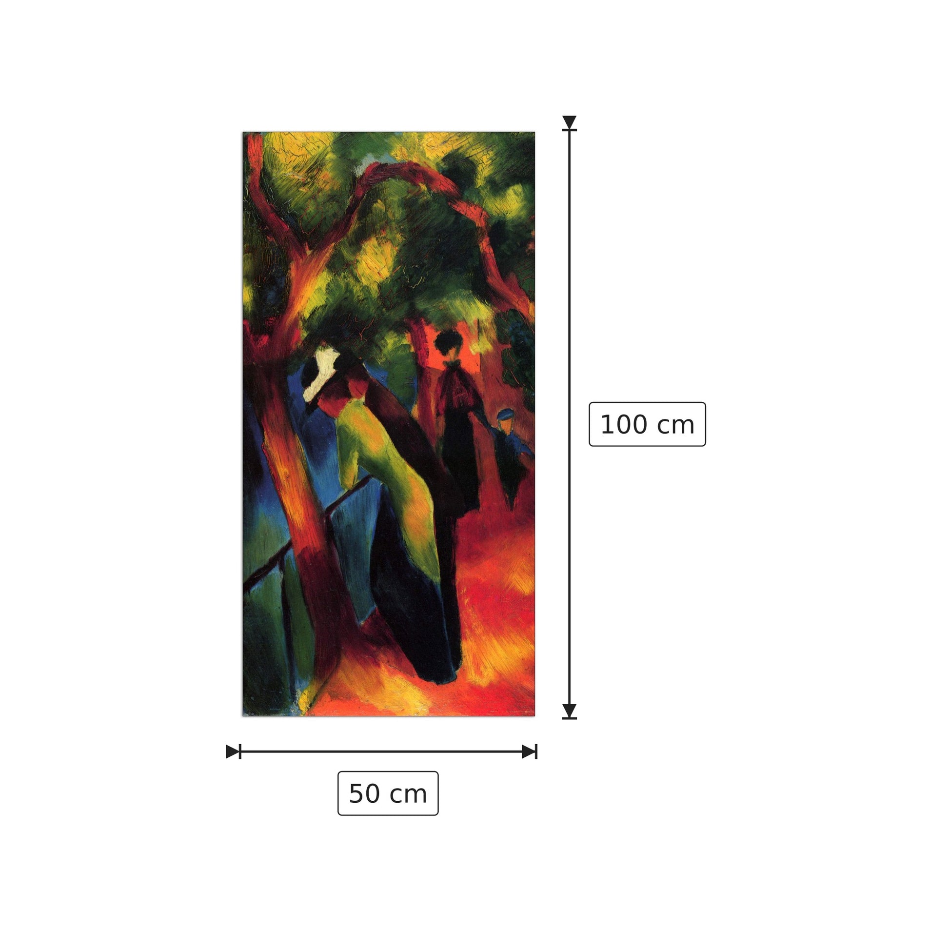 Sunny way - Macke August - cm 50x100 - Pannello in MDF
