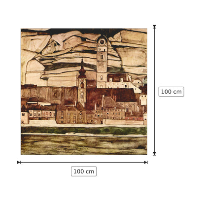 Stone on the Danube II - Schiele Egon - cm 100x100 - Pannello in MDF