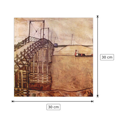 The Bridge - Schiele Egon - cm 30x30 - Pannello in MDF