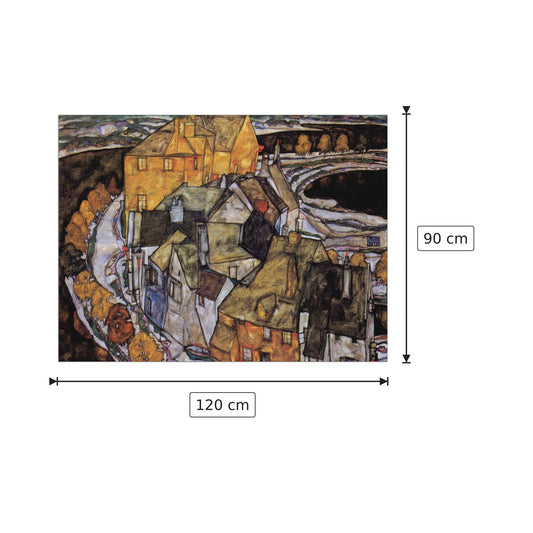 The House-Bend, or Island City - Schiele Egon - cm 120x90 - Pannello in MDF