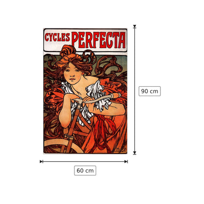 Cycles Perfecta - Mucha Alphonse - cm 60x90 - Pannello in MDF