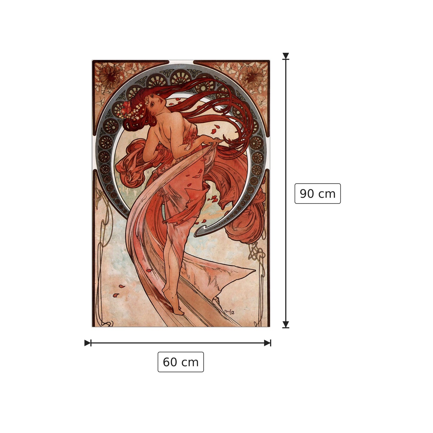 Dance - Mucha Alphonse - cm 60x90 - Pannello in MDF