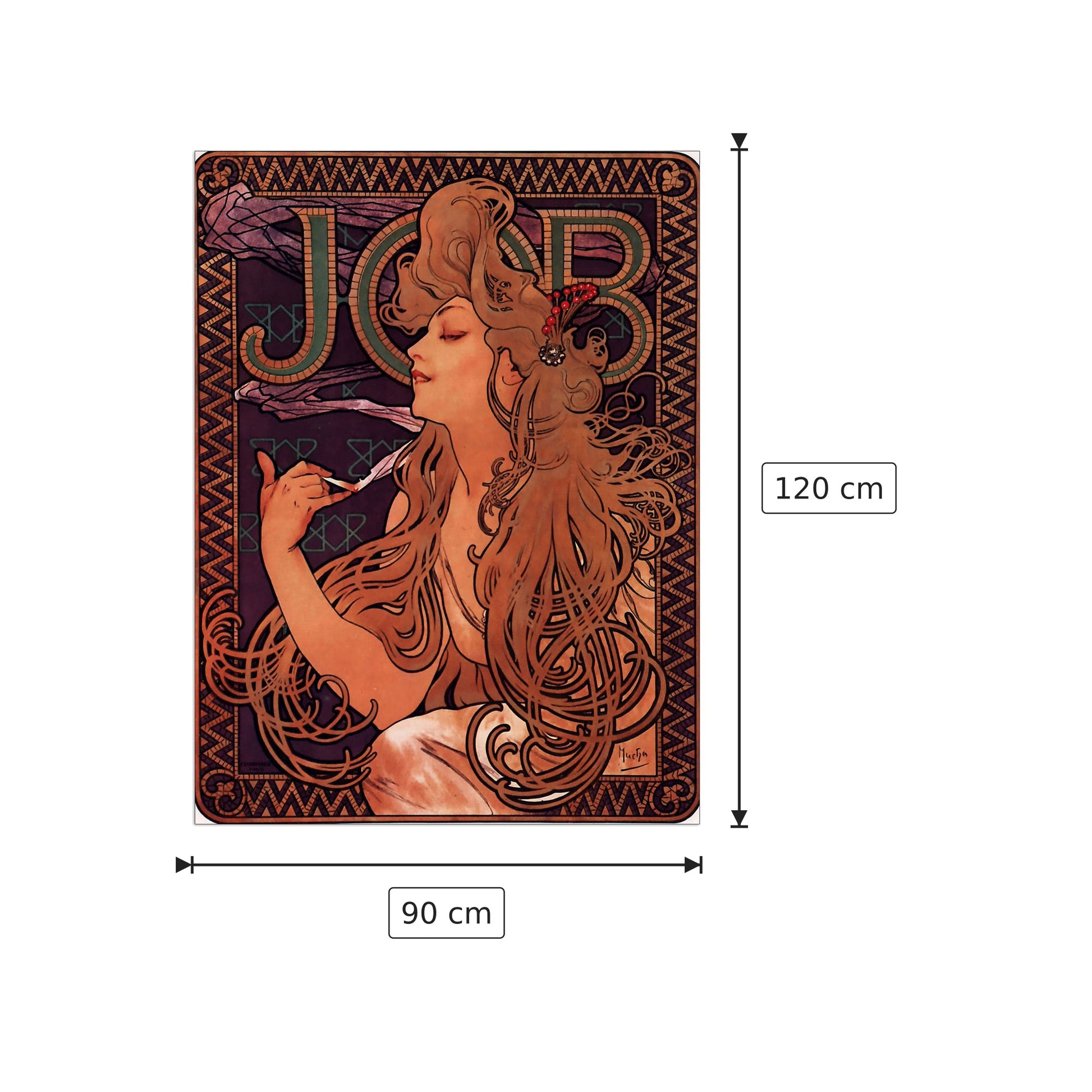 Job - Mucha Alphonse - cm 90x120 - Pannello in MDF