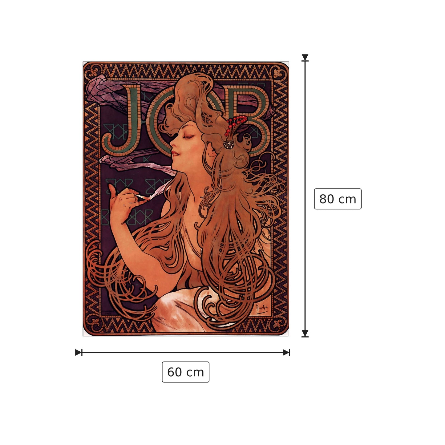 Job - Mucha Alphonse - cm 60x80 - Pannello in MDF
