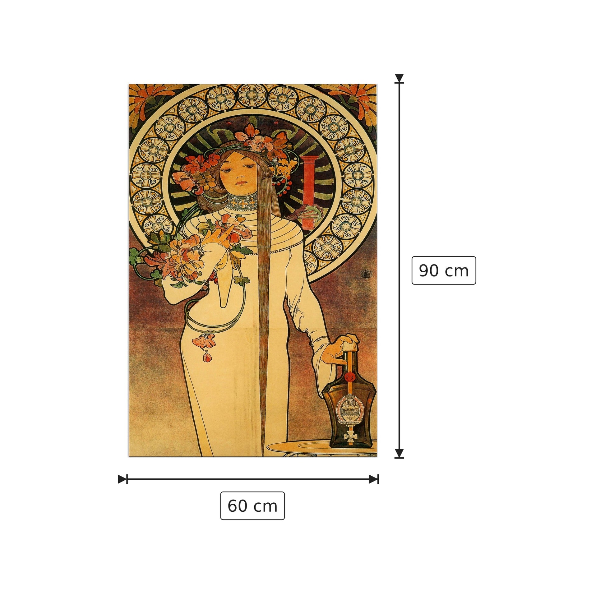 La Trappistine - Mucha Alphonse - cm 60x90 - Pannello in MDF