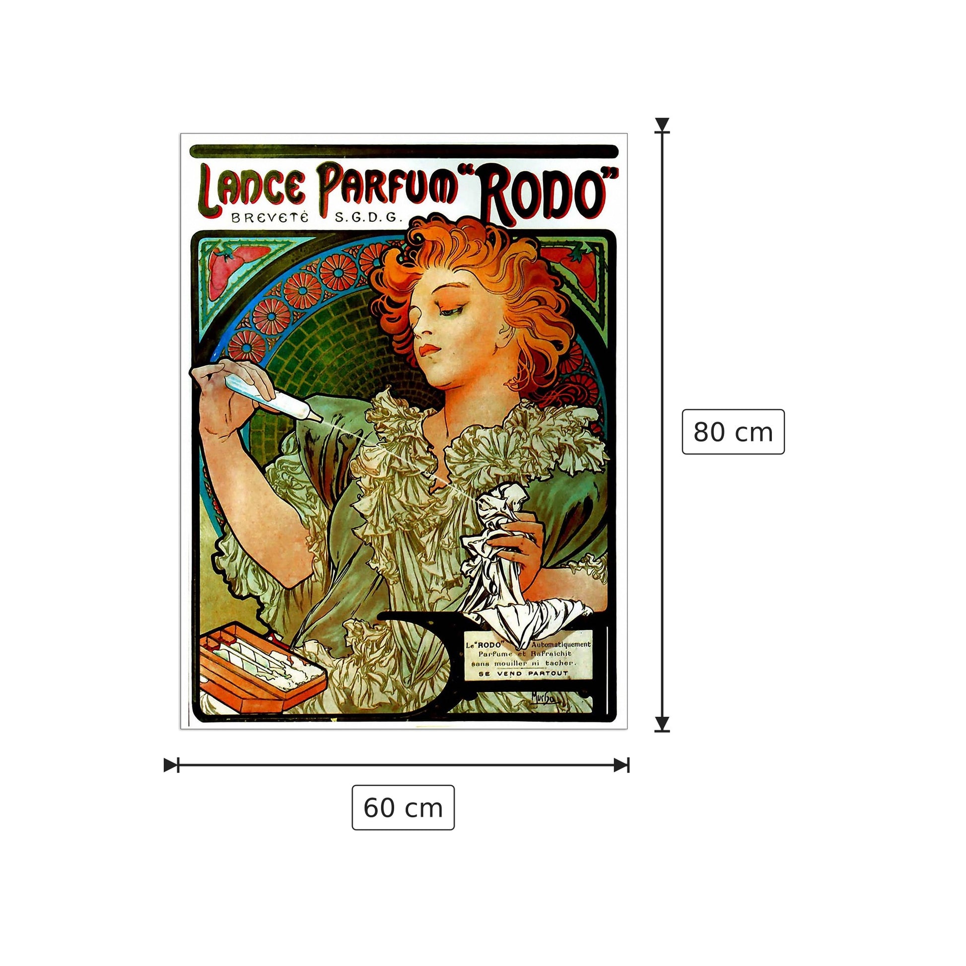 Lance Parfum - Mucha Alphonse - cm 60x80 - Pannello in MDF