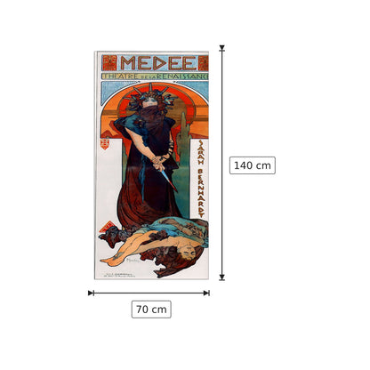 Medea - Mucha Alphonse - cm 70x140 - Pannello in MDF