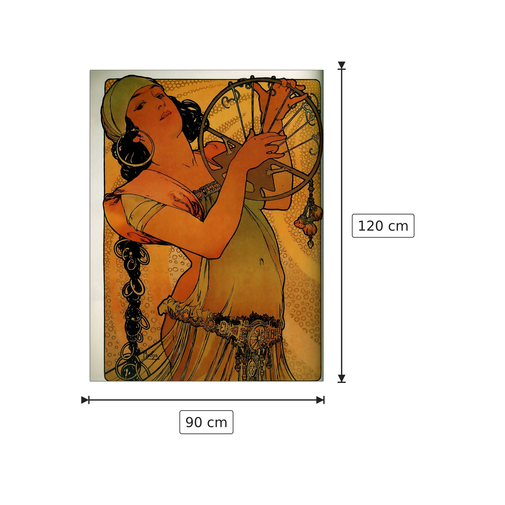 Solome - Mucha Alphonse - cm 90x120 - Pannello in MDF