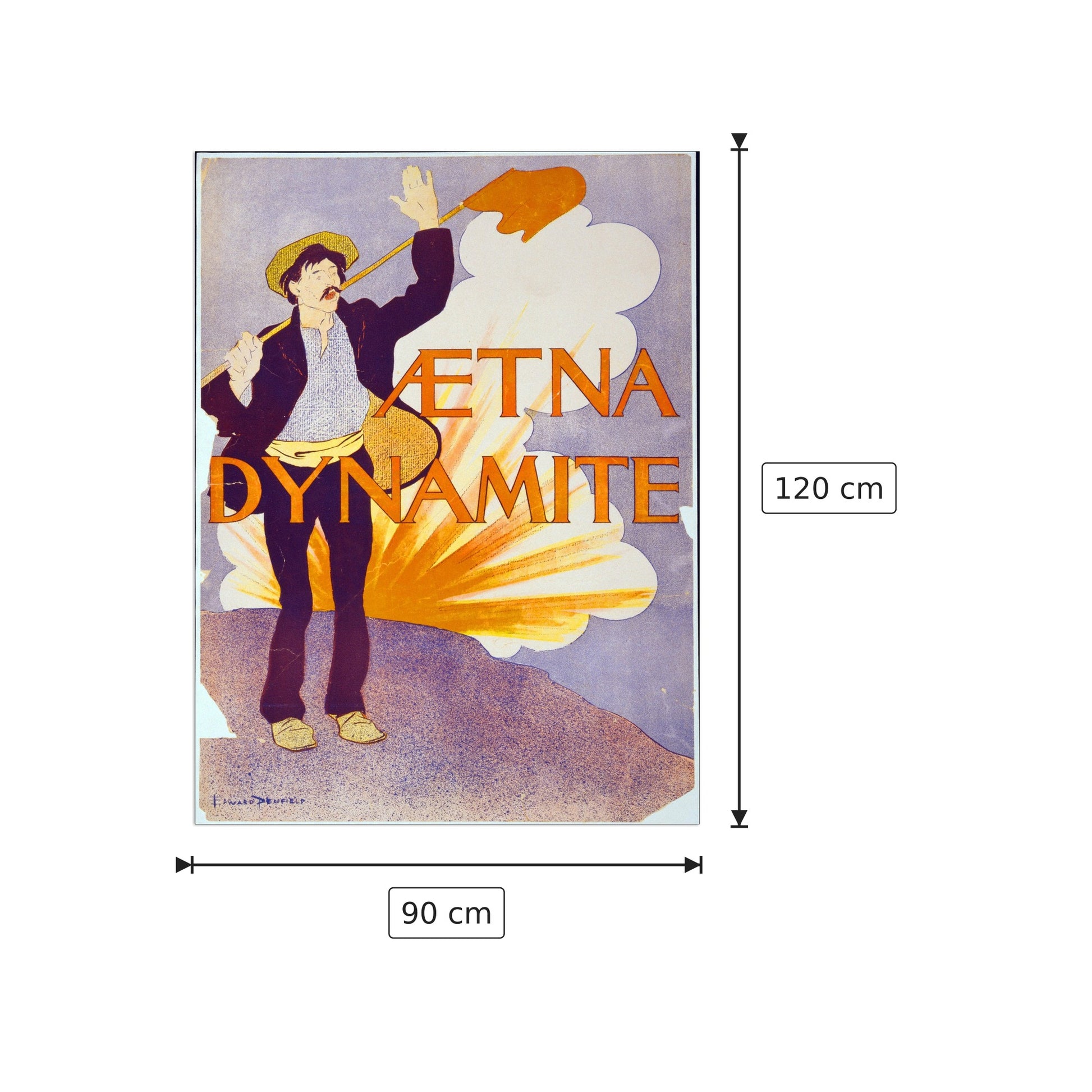Aetna Dynamite - cm 90x120 - Pannello in MDF