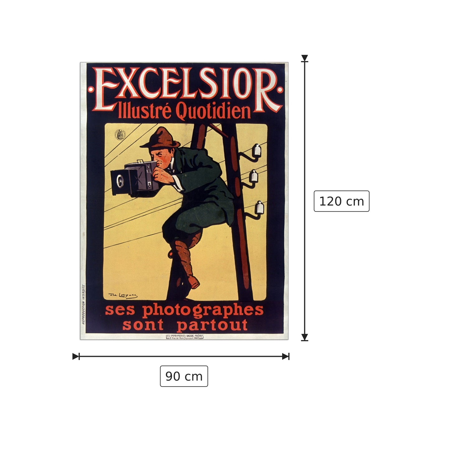 Excelsior Affiche - cm 90x120 - Pannello in MDF