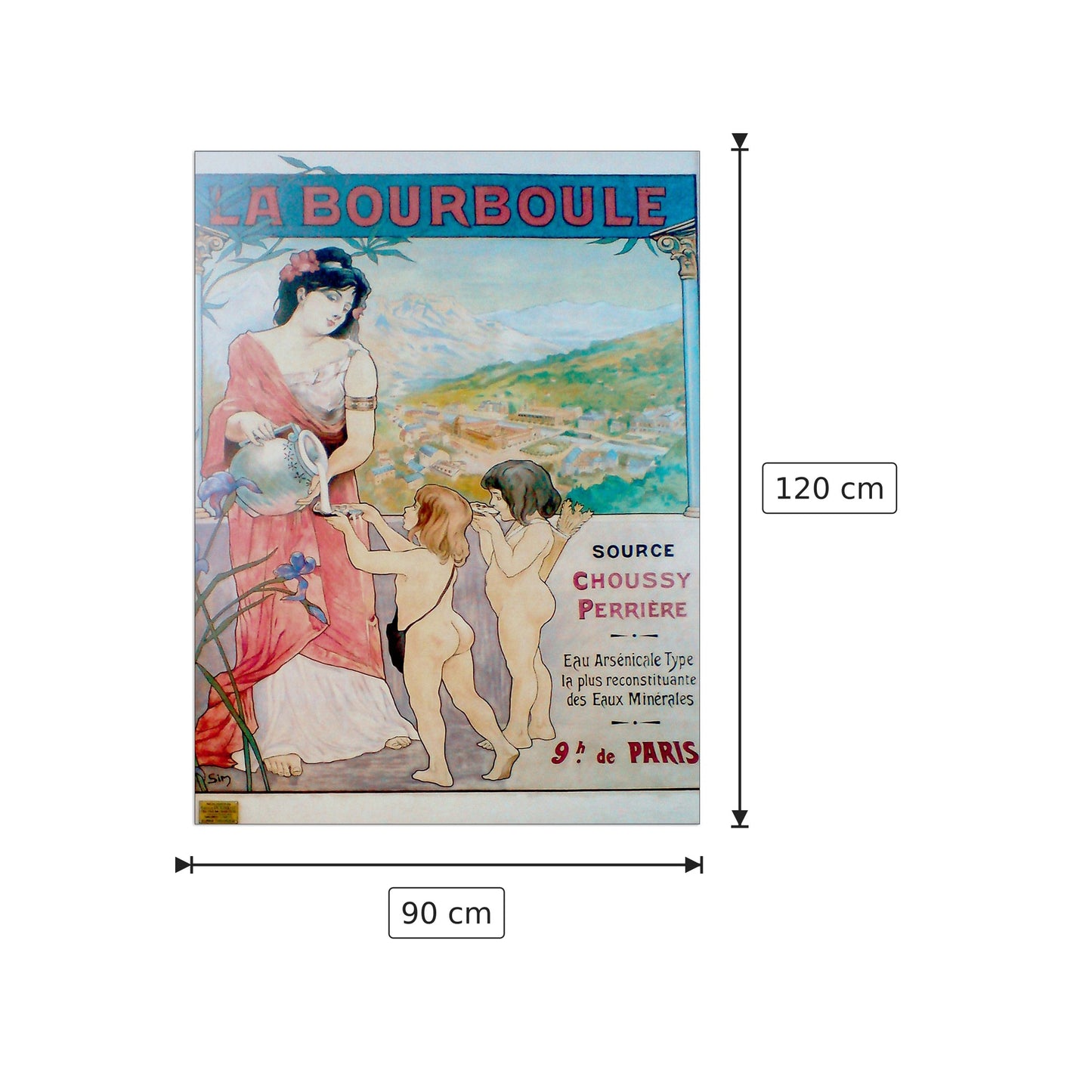 La Bourboule - cm 90x120 - Pannello in MDF