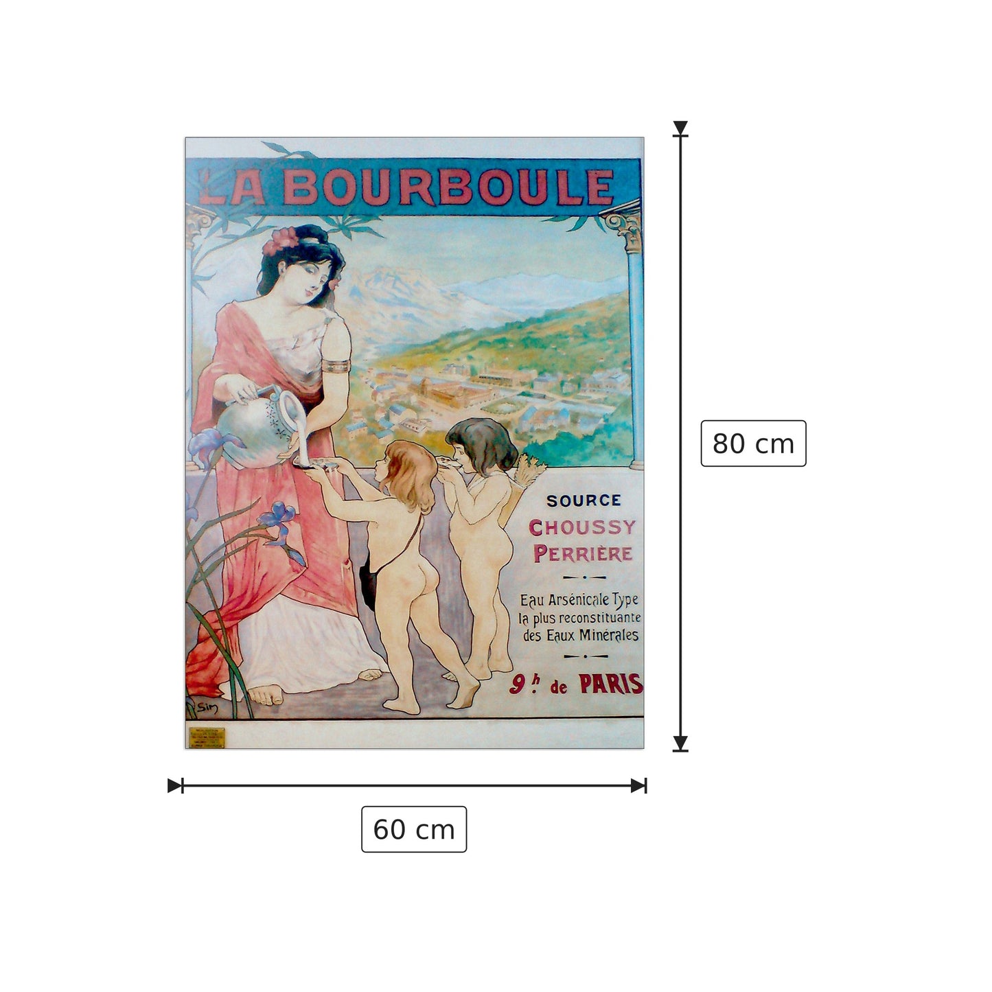 La Bourboule - cm 60x80 - Pannello in MDF