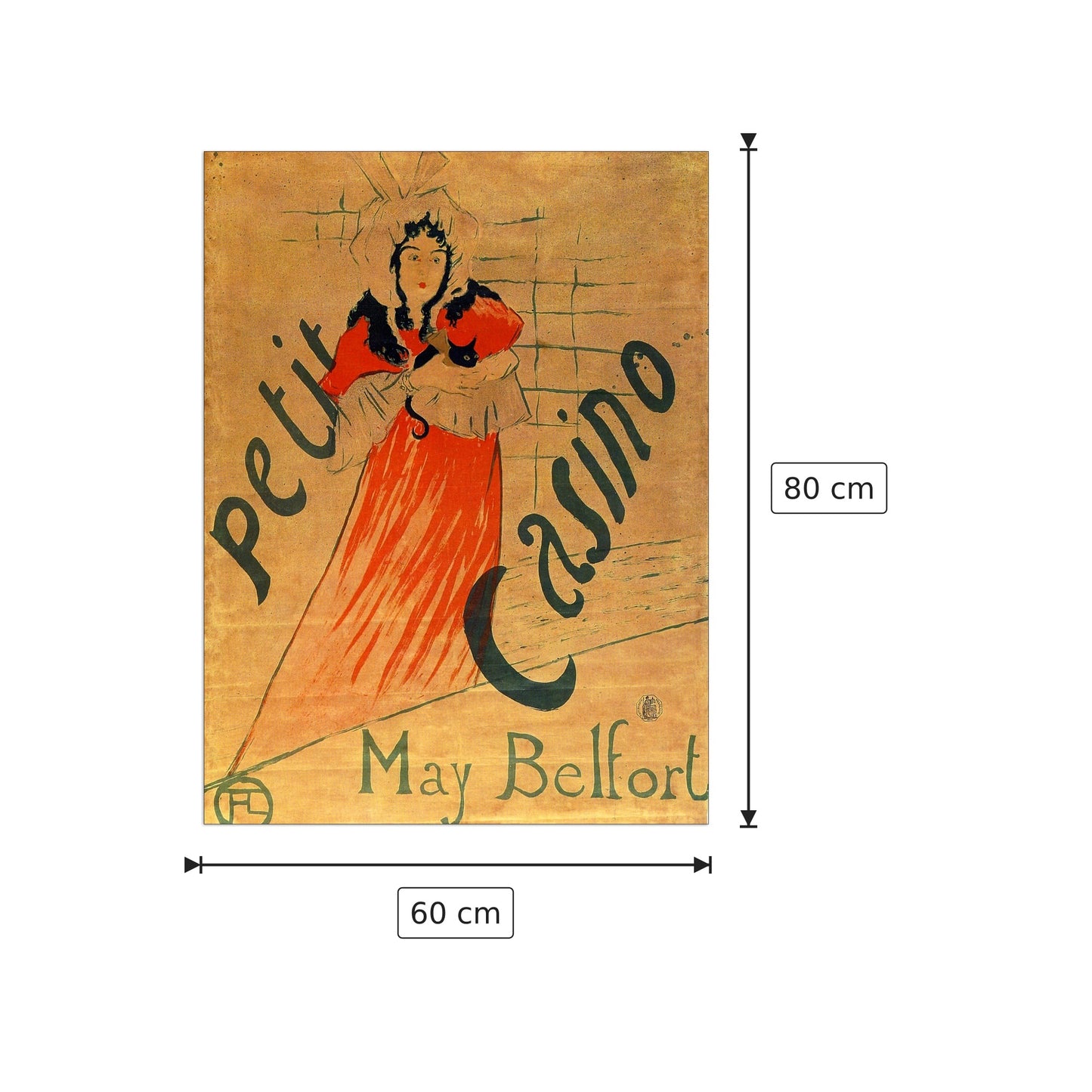 Le divan Japonais - Toulouse-Lautrec - cm 60x80 - Pannello in MDF