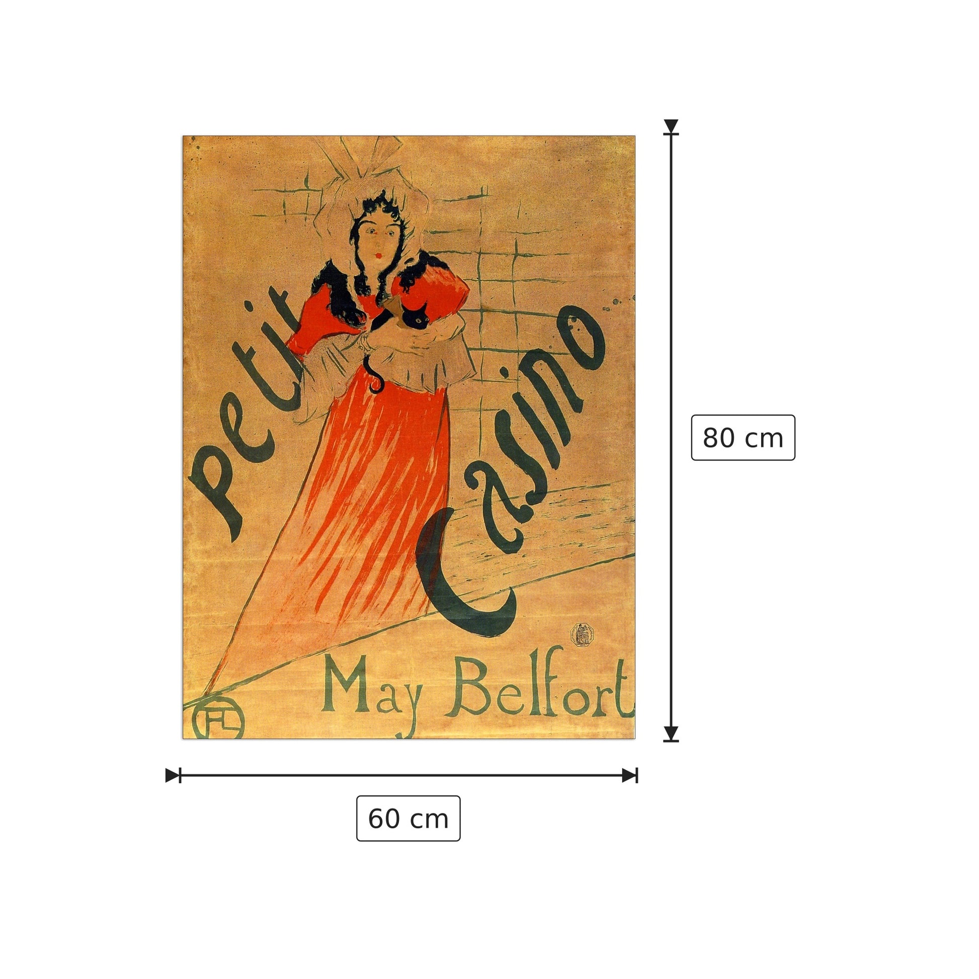 Le divan Japonais - Toulouse-Lautrec - cm 60x80 - Pannello in MDF