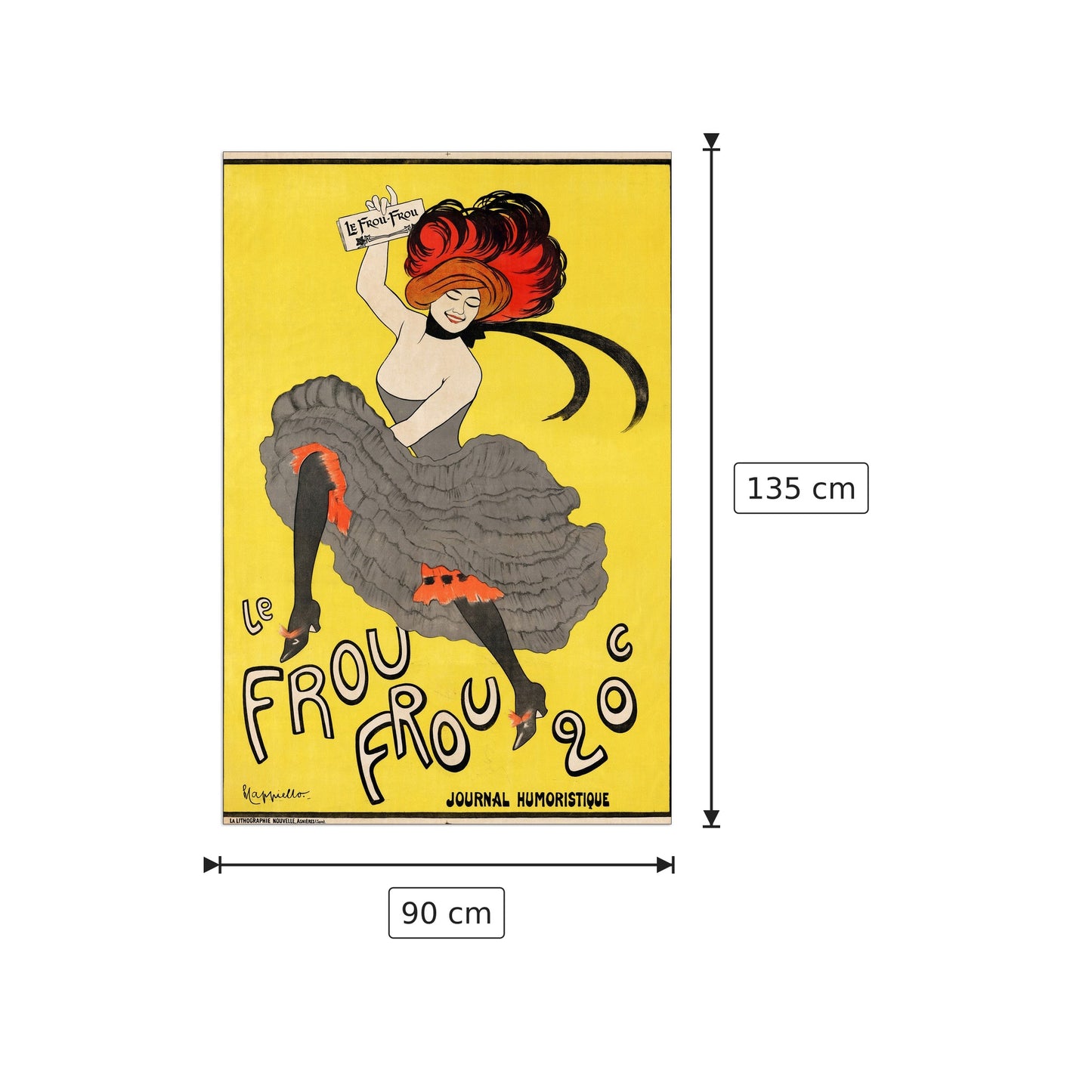 Le Frou Frou - cm 90x135 - Pannello in MDF