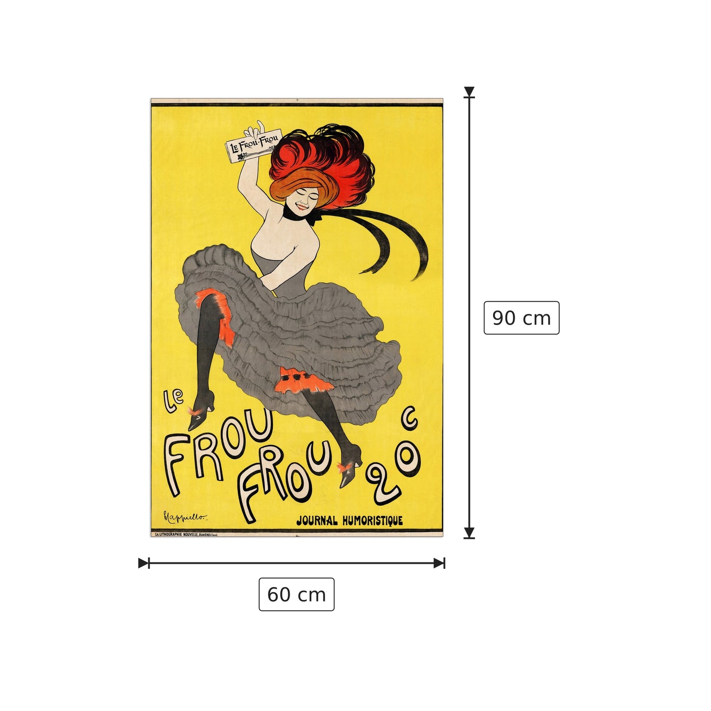 Le Frou Frou - cm 60x90 - Pannello in MDF