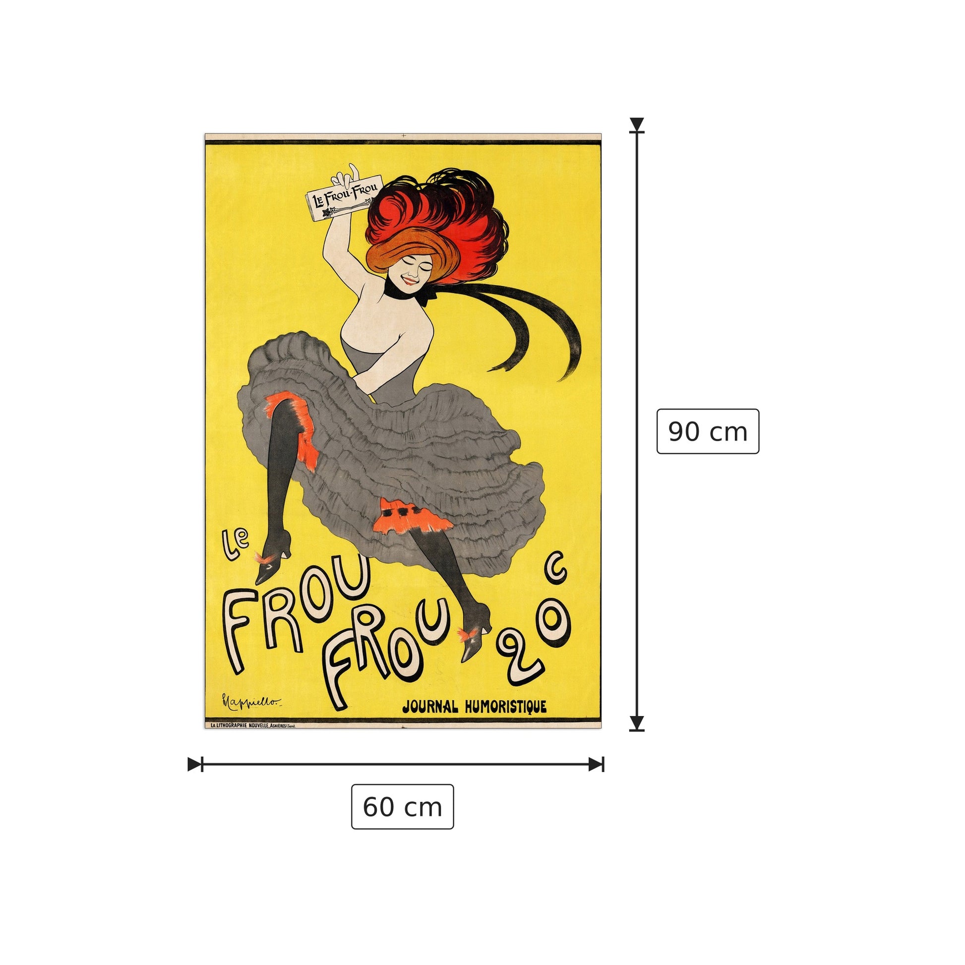 Le Frou Frou - cm 60x90 - Pannello in MDF